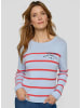 Rabe Pullover in Hellblau/ Rot