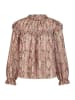 LCMT Le Comte Bluse in Hellbraun/ Rosa