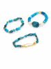 Pierres delicates 3er-Set: Armbänder mit Edelsteinen
