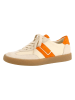 Paul Green Leren sneakers crème/oranje