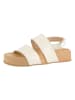 Paul Green Leren haksandalen crème