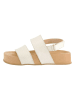Paul Green Leren haksandalen crème