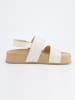 Paul Green Leren haksandalen crème