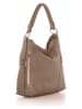 Mia Tomazzi Leren schoudertas "Castello" taupe - (B)35 x (H)29 x (D)12 cm
