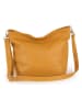 Mia Tomazzi Leder-Schultertasche "Trapani" in Gelb - (B)33 x (H)25 x (T)14 cm