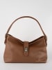 Abaco Leder-Schultertasche "Ellad" in Hellbraun - (B)25 x (H)29 x (T)9 cm