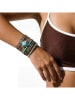 HIPANEMA Verzilverde armband "Brownwild" met edelstenen