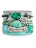 HIPANEMA Versilb. Armband "Atlantis" mit Edelstein