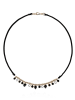 HIPANEMA Vergulde ketting "Vikram" met edelstenen - (L)43 cm