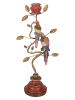 Clayre & Eef Kaarshouder goudkleurig/rood - (B)16 x (H)33 x (D)9 cm