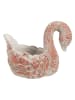 Clayre & Eef Doniczka w kolorze jasnoszaro-czerwonym - 19 x 15 x 11 cm