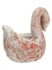 Clayre & Eef Doniczka w kolorze jasnoszaro-czerwonym - 19 x 15 x 11 cm