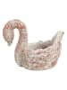 Clayre & Eef Bloempot lichtgrijs/rood - (B)19 x (H)15 x (D)11 cm
