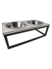 Clayre & Eef Fressnapf in Weiß/ Braun - (B)30 x (H)10 x (T)15 cm