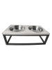 Clayre & Eef Voerbak wit/bruin - (B)30 x (H)10 x (D)15 cm