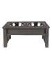 Clayre & Eef Voerbak grijs - (B)40 x (H)18 x (D)22 cm