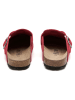 billowy Leder-Clogs in Rot