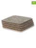 Oakywood 4-delige set: onderzetters grijs - (L)9,5 x (B)9,5 cm