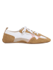 Pepe Jeans FOOTWEAR Skórzane sneakersy w kolorze biało-jasnobrązowym