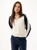 Mexx Sweatshirt in Dunkelblau/ Weiß