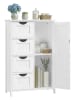 VASAGLE Badschrank in Weiß - (B)55 x (H)82,2 x (T)30 cm