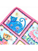 MENTHE À L'O Schal in Pink/ Blau/ Grün - (L)70 x (B)70 cm