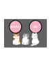 Paws&Whiskers Napfunterlage in Grau - (L)40 x (B)60 cm