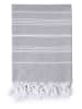 Colourful Cotton Fouta "Current" in Hellgrau