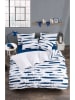 Colourful Cotton Beddengoedset  "Rushb" wit/donkerblauw