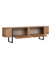 Evila TV-meubel "Onera" lichtbruin/zwart - (B)180 x (H)50 x (D)30 cm