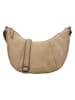 HIDE & STITCHES Leder-Umhängetasche in Beige - (B)28 x (H)21 x (T)6 cm