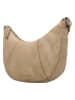 HIDE & STITCHES Leder-Umhängetasche in Beige - (B)28 x (H)21 x (T)6 cm