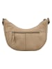 HIDE & STITCHES Leder-Umhängetasche in Beige - (B)28 x (H)21 x (T)6 cm