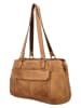 HIDE & STITCHES Leder-Schultertasche in Hellbraun - (B)33 x (H)21 x (T)10 cm