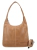 HIDE & STITCHES Leren schoudertas lichtbruin - (B)26 x (H)28 x (D)8 cm