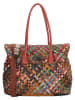 Beagles Leder-Schultertasche in Bunt - (B)30 x (H)28 x (T)15 cm