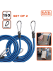 Black & Decker 2er-Set: Karabinerspanngurte in Blau - (L)150 cm