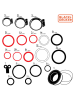 Black & Decker Assortiment sluitringen en slangklemmen - 87 delen