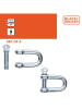 Black & Decker 4er-Set: Karabinerhaken in Silber