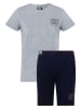 CR7 Pyjama in Dunkelblau/ Grau