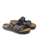 Birkenstock Leren slippers "Arizona Adventure" zwart