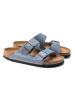 Birkenstock Leren slippers "Arizona" lichtblauw
