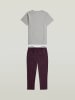 G-Star Pyjama in Grau/ Bordeaux