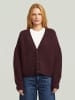 G-Star Wollen vest auberginekleurig