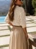 LA Angels Cardigan in Beige