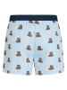 Happy Shorts 2er-Set: Boxershorts in Hellblau/ Weiß