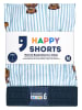 Happy Shorts 2er-Set: Boxershorts in Hellblau/ Weiß