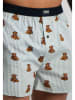 Happy Shorts 2er-Set: Boxershorts in Hellblau/ Weiß