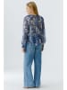 Oui Blouse blauw/crème