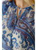 Oui Blouse blauw/crème